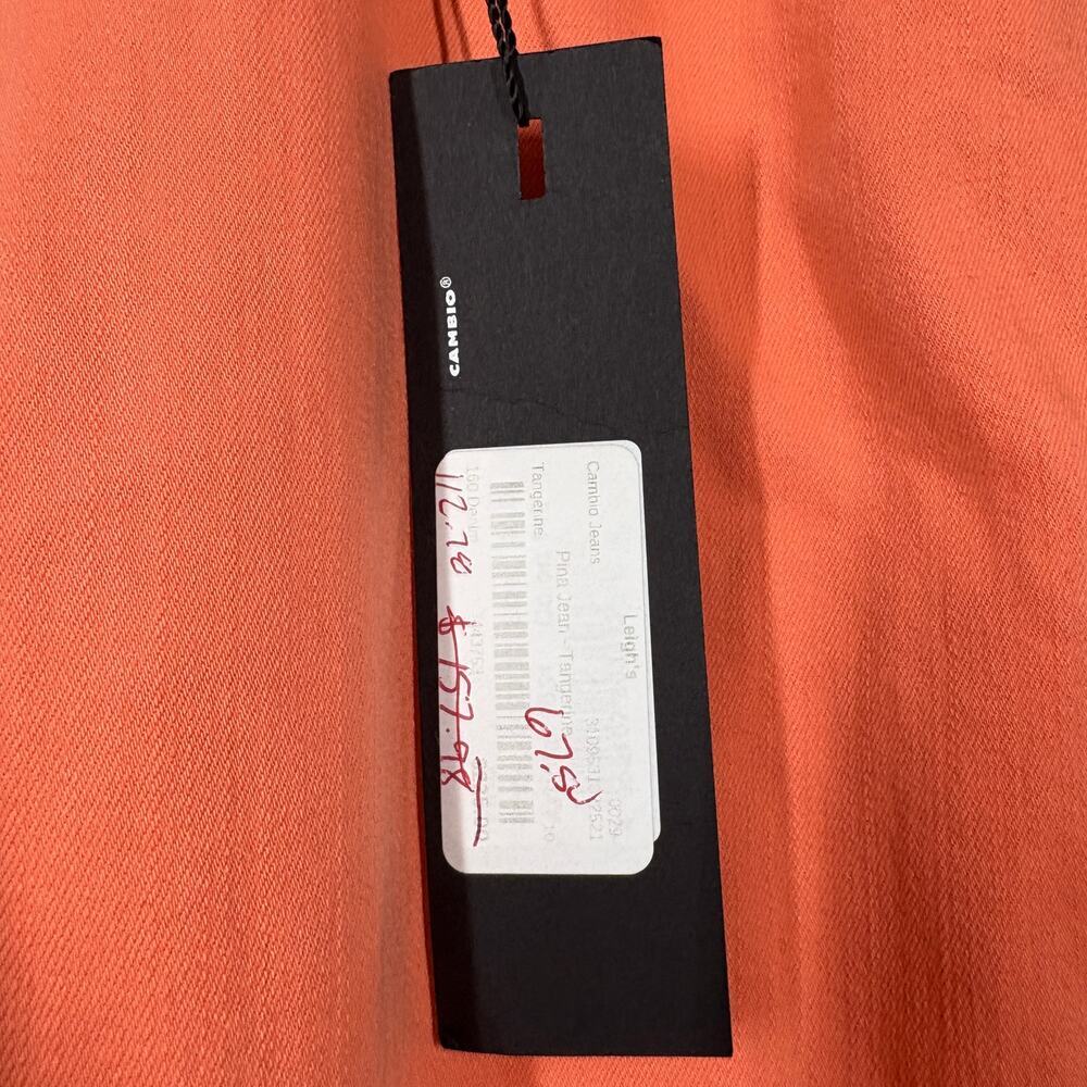 Cambio Denim Womens 40/10 US Pina Jeans Orange Cotton Blend Mid Rise Pockets - Picture 5 of 8